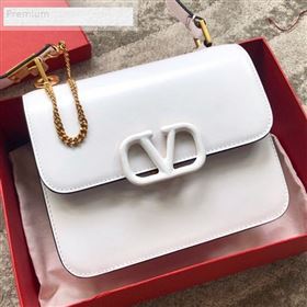 Valentino Large VSLING Smooth Calfskin Shoulder Bag White 2019 (JIND-9070923)