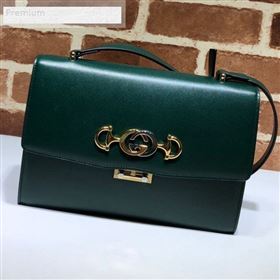 Gucci Zumi Smooth Leather Small Shoulder Bag 576388 Green 2019 (DLH-9070836)