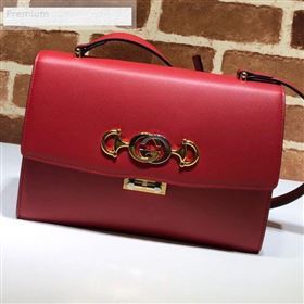 Gucci Zumi Smooth Leather Small Shoulder Bag 576388 Red 2019 (DLH-9070840)