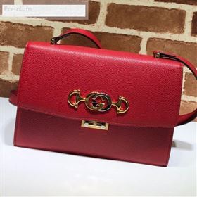 Gucci Zumi Grainy Leather Small Shoulder Bag 576388 Red 2019 (DLH-9070841)