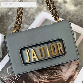 Dior JAdior Mini Flap Chain Bag in Palm Grained Leather Dusty Blue 2019 (XXG-9070858)