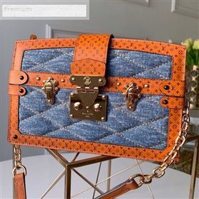Louis Vuitton Monogram Quilted Denim Trunk Clutch Shoulder Bag M55047 2019 (KD-9071251)