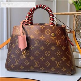 Louis Vuitton Monogram Canvas Montaigne BB Braided Top Handle Bag M44671 2019 (FANG-9071255)