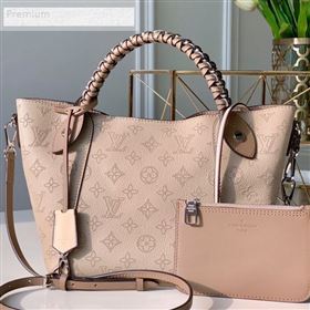 Louis Vuitton Perforated Monogram Calfskin Hina PM Braided Top Handle Bag M53914 Galet Gray 2019 (LVSJ-9071262)