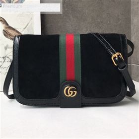 Gucci Ophidia Suede Messenger Shoulder Bag 548304 Black 2018 (DLH-9071302)