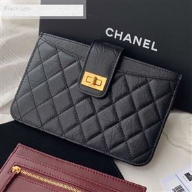 Chanel Aged Calfskin 2.55 Pouch AP0158 Black 2019 (BLWX-9071220)