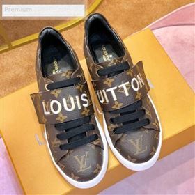 Louis Vuitton Frontrow Monogram Canvas Logo Strap Sneakers 1A4VSM 2019 (1054-9071904)