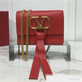 Valentino VRing Chain Flap Shoulder Bag Red 2019 (XYD-9052142)