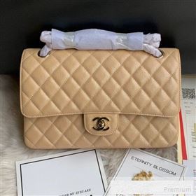 Chanel Classic Quilted Iridescent Grained Calfskin Flap Bag Nude 2019 (SSZ-9052082)