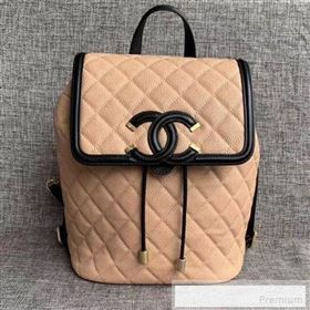 Chanel Grained Calfskin CC Filigree Backpack A57090 Nude 2019 (SSZ-9052084)