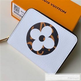 Louis Vuitton Animal Print Giant Monogram Zippy Coin Purse M60067 White (KD-9052936)