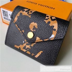 Louis Vuitton Animal Print Giant Monogram Zippy Zoe Short Wallet M62933 Black (KD-9052937)