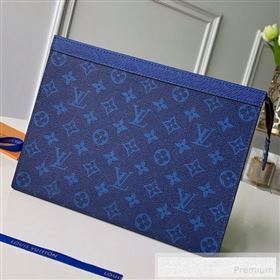 Louis Vuitton Monogram Pochette Voyage MM Pouch M61692 Blue 2019 (KD-9052951)