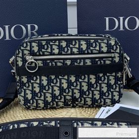 Dior Homme Oblique Jacquard Canvas Zippy Camera Crossbody Bag 2019 (WEIP-9053135)