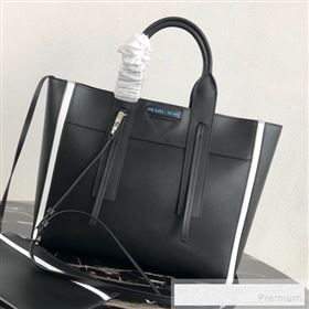 Prada Ouverture Large Leather Tote Bag 1BG235 Black 2019 (PYZ-9053031)