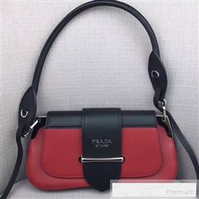 Prada Sidonie Leather Shoulder Saddle Bag 1BD168 Red 2019 (PYZ-9053036)