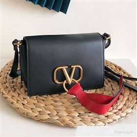 Valentino VRing Small Flap Crossbody Bag Black 2019 (JJ3-9053044)