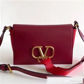 Valentino VRing Large Flap Crossbody Bag Burgundy/Red 2019 (JJ3-9053052)