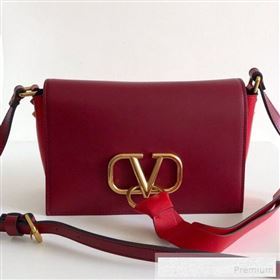 Valentino VRing Small Flap Crossbody Bag Burgundy/Red 2019 (JJ3-9053051)