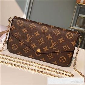 Louis Vuitton Pochette Félicie Chain Wallet WOC M61276 Monogram Canvas (KIKI-9053057)