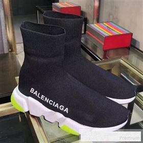 Balenciaga Stretch Knit Speed Trainers Boot Sneakers Black 2019 (DLY-9060308)