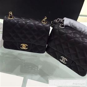 Chanel Quilted Leather Mini Flap Bag 17cm Black 2019 （Top Quality） (SHUNY-9060592)