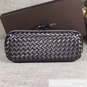 Bottega Veneta Large Silk Woven Knot Clutch with Snakeskin Trim Grey (WANT-90605117)