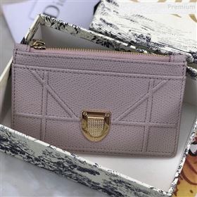 Dior Diorama Calfskin Coin Purse Wallet Light Purple 2019 (BINF-9082002)