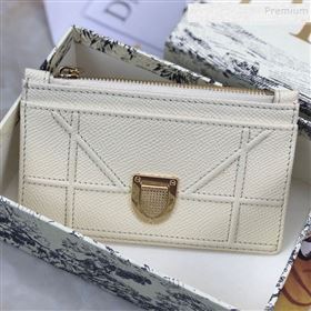 Dior Diorama Calfskin Coin Purse Wallet White 2019 (BINF-9082004)