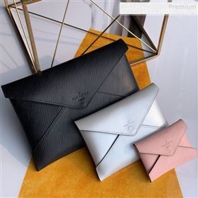 Louis Vuitton Pochette Kirigami Triple Envelope Pouch in Epi Leather M64186 Black 2019 (FANG-9081908)