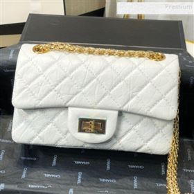 Chanel Quilted Aged Calfskin Small 2.55 Flap Bag A37586 White 2019 (FM-9082322)