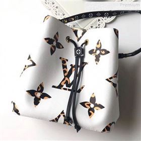 Louis Vuitton NéoNoé Bucket Bag in Animal Print Monogram M44679 White 2019 (GAOS-9082410)