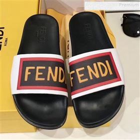 Fendi Logo Band Flat Slide Sandals 2019 (For Women and Men) (DLY-9082144)