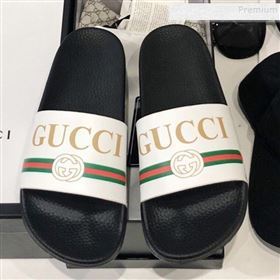 Gucci Logo Band Flat Slide Sandals 2019 (For Women and Men) (DLY-9082168)