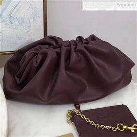 Bottega Veneta Large The Pouch Oversize Clutch in Soft Folded Leather Burgundy 2019 (MISU-9081942)