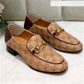 Gucci GG Canvas Horsebit Loafer Beige 2019 (DLY-9090247)