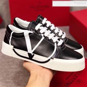 Valentino VLogo Calfskin Low-Top Sneakers Black 2019 (MD-9090314)