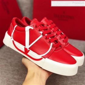 Valentino VLogo Calfskin Low-Top Sneakers Red 2019 (MD-9090312)