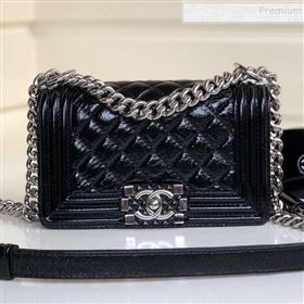 Chanel Vintage Quilted Leather Small Boy Flap Bag Black 2019 (YD-9090604)