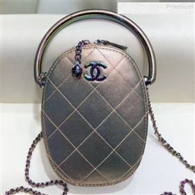 Chanel Grained Metallic Lambskin and Rainbow Metal Camera Case AS0765 Copper 2019 (SMJD-9090629)