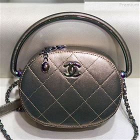 Chanel Grained Metallic Lambskin and Rainbow Metal Camera Case AS0764 Copper 2019 (SMJD-9090628)