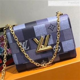 Louis Vuitton Monogram Check Twist MM Chain Bag M50280 Blue (LVSJ-9090707)