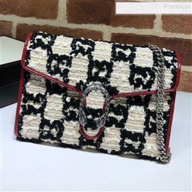 Gucci Dionysus Mini GG Tweed Chain Bag 401231 White 2019 (MINGH-9090713)