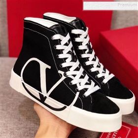 Valentino VLogo Canvas High-Top Sneakers Black 2019 (MD-9090311)