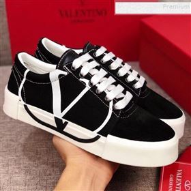 Valentino VLogo Canvas Low-Top Sneakers Black 2019 (MD-9090309)