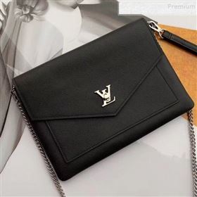 Louis Vuitton Pochette Mylockme Envelope Clutch Chain Bag M63926 Black 2019 (KIKI-9091155)