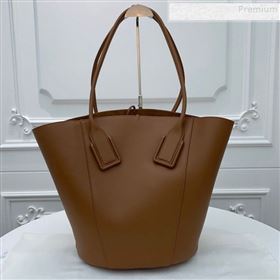 Bottega Veneta Large Basket Tote in Smooth Calfskin Brown 2019 (WEIP-9091023)