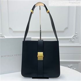 Bottega Veneta Marie Lambskin Shoulder Bag Black 2019 (WEIP-9091030)