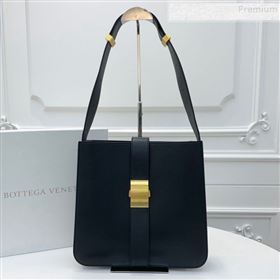 Bottega Veneta Marie Lambskin Shoulder Bag Black 2019  (WEIP-9091030)