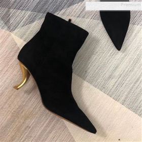 Dior Suede Twist Heel Short Boots Black 2019 (MD-9091134)